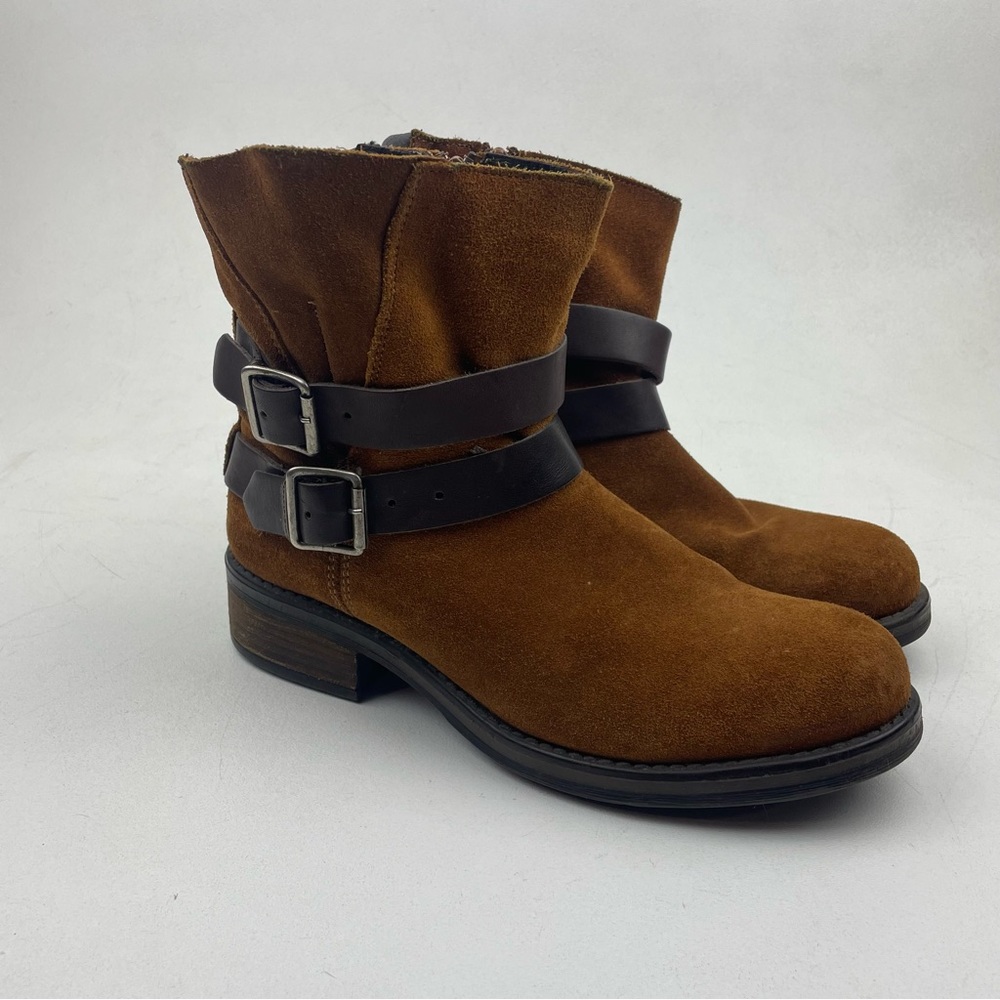 Vintage Steve Madden Dormaa Cognac Sue Leather Suede boots Size 10